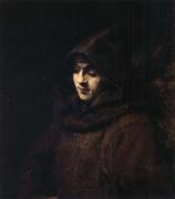 REMBRANDT Harmenszoon van Rijn Titus in a Monk-s Habit Sweden oil painting artist